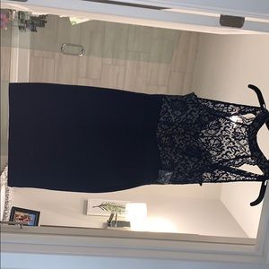 Dillard’s navy lace mini dress
